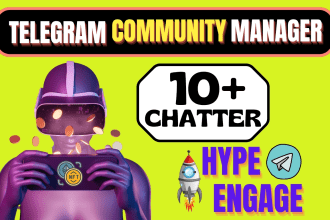 manage your project on telegram community for one month