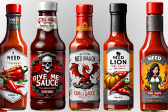 do label for sauce, spice, salsa, rub, dips, piklis, seasoning, pepper, jar, gin