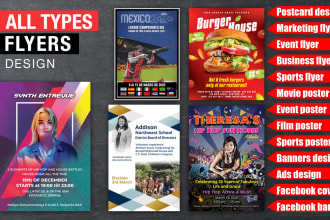 do any graphic design flyer poster vectorize image redesign and product images