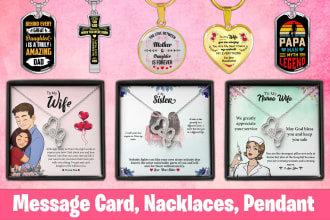 create gearbubble, shineon jewelry message card and necklace, watch designs