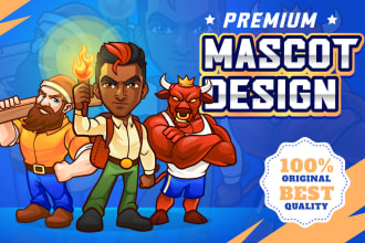 design cartoon and professional mascot for esport team or business