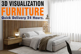 model and render realistic 3d furniture sofa bed armchair