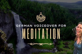 record a meditation female deep voiceover