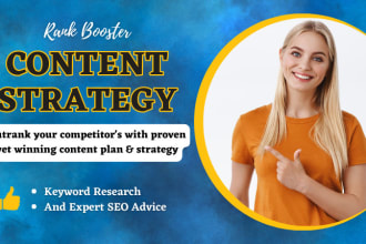 design a keywords rich content strategy for blog SEO