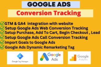 install, fix google ads conversion tag, analytics ga4 tags, GTM setup, fix