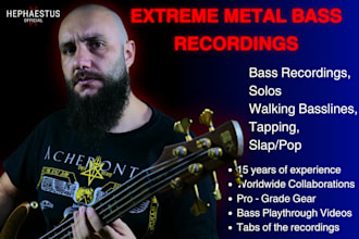 record bass guitar for your doom metal band or project