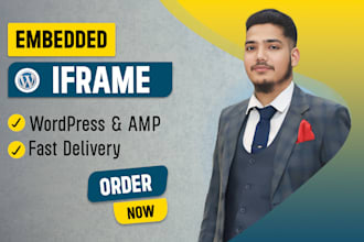 setup embedded iframe or google map for wordpress website, and amp