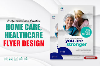 design homecare, group home, health care flyer, poster