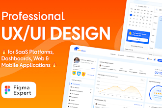 do figma UX UI design for saas, dashboard, platform web or mobile app website