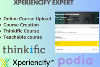 online course xperiencify podia thinkific teachable course creation