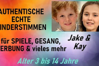 record a german speaking real child voice, boy or girl