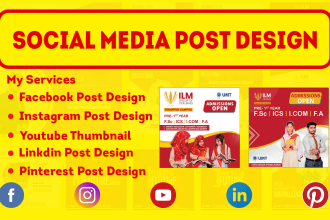 do social media post design, instagram post, and facebook post design