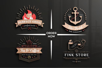 do retro mid century modern, vintage logo design for your bussiness