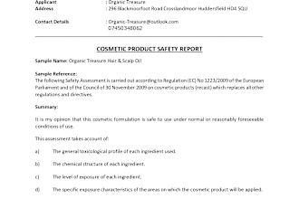 do cosmetics product safety cpsr and pif for cpnp scpn