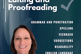 proofread and edit books, blogs, sops, etc