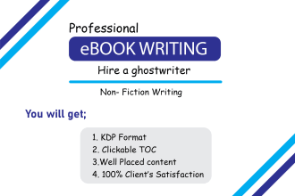 ghostwrite your nonfiction ebook as a ghost ebook writer