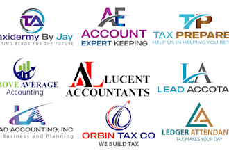 design accounting  bookkeeping  tax preparation auditing logo