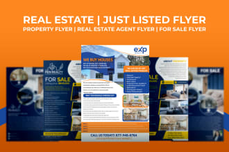 design real estate flyer, brochure, open house, listing, one pager, flier,