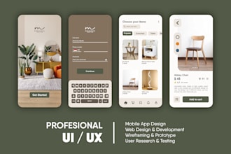 do ui ux design, mobile app, website ui ux design