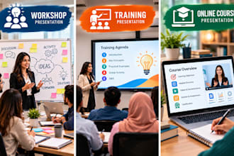 create workshop training and online course presentations