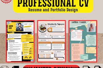 make professional cv, resume and portfolio design