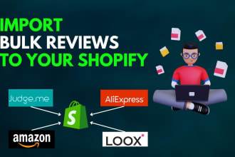 import bulk reviews to your shopify and woocommerce products