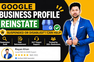 reinstate gmb and fix suspended google my business profile