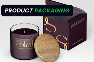 design custom luxury candle label, product label design