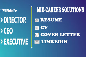 edit your mid career CV,resume,cover letter,linkedin by updating last experience