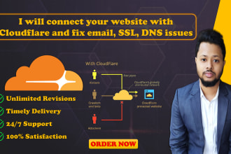 connect your website with cloudflare and fix email, SSL and dns issues