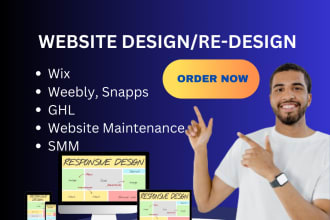 design your website on snapps, ghl, weebly, wix, webflow