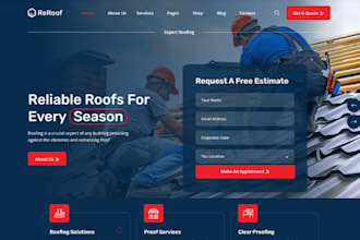 build professional roofing website roofing contractor website