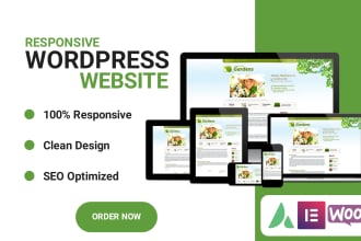 be your wordpress elementor expert and provide responsive website
