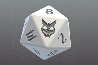 create a 3d dice file for printing