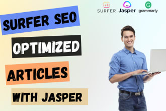 write surfer SEO optimized articles and blog post with jasper ai
