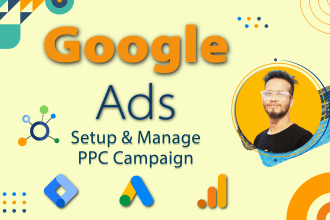 setup, manage and optimize google ads, ppc campaign for ecommerce business