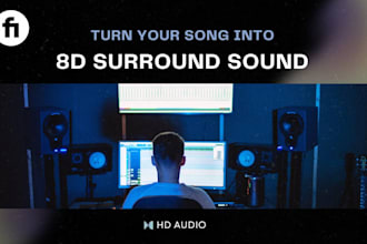 edit any song into 8d surround music
