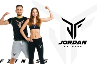 design a modern gym and fitness clothing logo for your brand