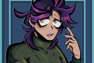 draw your character in my cartoonish type style