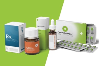 design pharmaceutical medicine packaging, box, labels