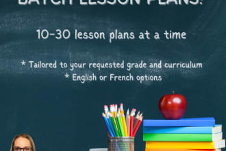 create several lesson plans