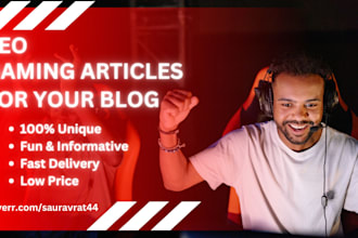 write a creative SEO article for your gaming blog
