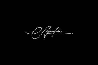 do elegant clean handcrafted signature logo