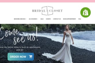 build luxury wedding dress wedding gown bridal wear shopify store website design
