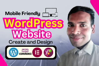 create and design a responsive wordpress website, ecommerce website