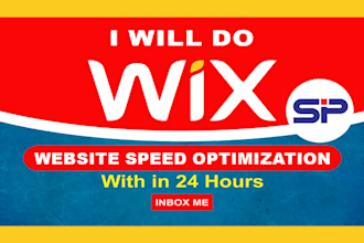 do wix speed optimization to make wix website faster on pagespeed insights