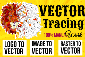 fix, edit, redraw logo design, do manual vector tracing, convert files to vector