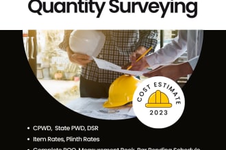 do construction cost estimates using indian cpwd dsr and pwd item n plinth rates