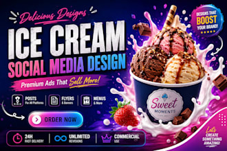 design pro level ice cream banner and other logo