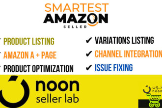 do noon product bulk listing, issue fixing, and amazon listing and optimization